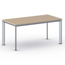 Kancelársky stôl PRIMO INVITATION, sivostrieborná podnož 1600 x 800 mm, buk