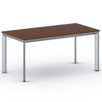 Kancelársky stôl PRIMO INVITATION, sivostrieborná podnož 1600 x 800 mm, čerešňa
