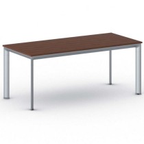 Kancelársky stôl PRIMO INVITATION, sivostrieborná podnož 1800 x 800 mm, čerešňa