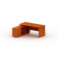 Stôl so skrinkou MIRELLI A+, 1600 x 1600 x 750 mm, ľavý