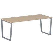 Jednací stůl PRIMO IMPRESS se šedostříbrnou podnoží, 2000 x 900 x 750 mm