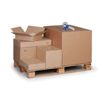 Kartónová krabica s klopami, 300x200x100 mm, 3-vrstvová lepenka, balenie 25 ks