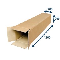 Kartónová krabica - tubus, otváranie na kratšej strane škatule 1200 x 200 x 200 mm, 30 ks