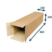 Kartónová krabica - tubus, otváranie na kratšej strane škatule 800 x 200 x 200 mm, 30 ks