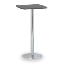 Koktailový stôl OLYMPO II, 660x660 mm, chrómovaná podnož, doska grafit