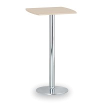 Koktailový stôl OLYMPO II, 660x660 mm, sivá podnož, doska breza