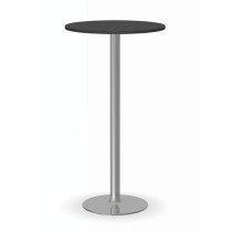 Koktailový stôl OLYMPO II, priemer 600 mm, chrómovaná podnož, doska grafit