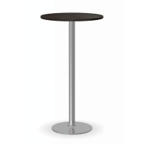 Koktailový stôl OLYMPO II, priemer 600 mm, chrómovaná podnož, doska wenge
