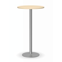 Koktailový stôl OLYMPO II, priemer 600 mm, sivá podnož, doska breza