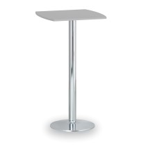 Koktejlový stůl OLYMPO II, 660x660 mm, chromovaná podnož, deska šedá