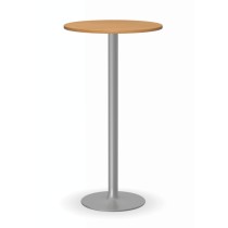 Koktejlový stůl OLYMPO II, průměr 600 mm, šedá podnož, deska buk