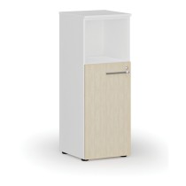 Kombinovaná kancelářská skříň PRIMO WHITE, 1087 x 400 x 420 mm