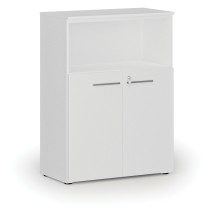 Kombinovaná kancelárska skriňa PRIMO WHITE, 1087 x 800 x 420 mm, biela