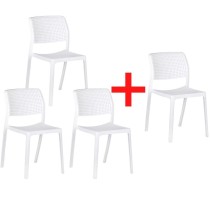 Konferenčná stolička NELA, 3 + 1 ZADARMO, biela