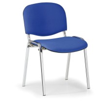Konferenčná stolička VIVA, chrómované nohy, modrá