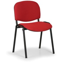 Konferenčná stolička VIVA - čierne nohy, červená