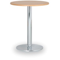 Konferenční stolek FILIP II, průměr 800 mm, chromovaná podnož, deska buk