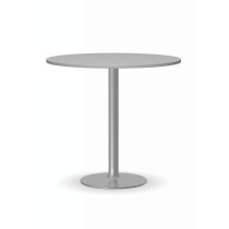 Konferenční stolek FILIP II, průměr 800 mm, chromovaná podnož, deska šedá