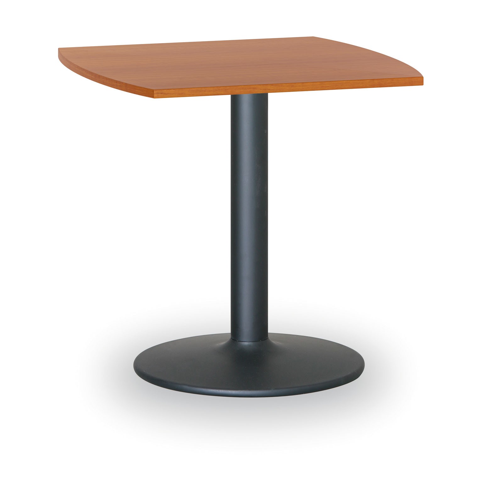Konferenční stolek ZEUS II, 660x660 mm, černá podnož, deska třešeň