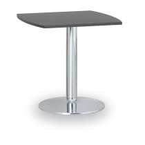 Konferenční stolek ZEUS II, 660x660 mm, chromovaná podnož, deska grafit