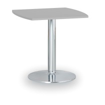 Konferenční stolek ZEUS II, 660x660 mm, chromovaná podnož, deska šedá