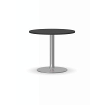 Konferenční stolek ZEUS II, průměr 600 mm, chromovaná podnož, deska grafit