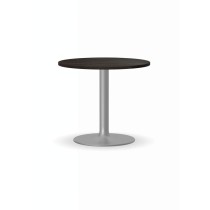 Konferenční stolek ZEUS II, průměr 600 mm, šedá podnož, deska wenge