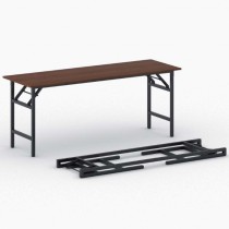 Konferenční stůl FAST READY s černou podnoží 1700 x 500 x 750 mm, třešeň