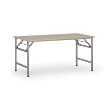 Konferenční stůl FAST READY se stříbrnošedou podnoží, 1600 x 800 x 750 mm, dub přírodní