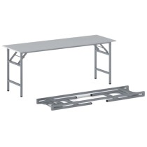 Konferenční stůl FAST READY se stříbrnošedou podnoží 1700 x 500 x 750 mm, šedá