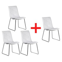 Konferenční židle ARID, 3+1 ZDARMA, bílá