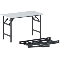 Konferenčný stôl FAST READY s čiernou podnožou 1200 x 600 x 750 mm, biela