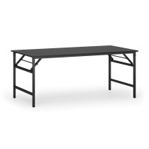 Konferenčný stôl FAST READY s čiernou podnožou, 1800 x 900 x 750 mm, grafit