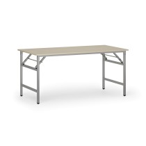 Konferenčný stôl FAST READY so striebornosivou podnožou, 1600 x 800 x 750 mm, breza