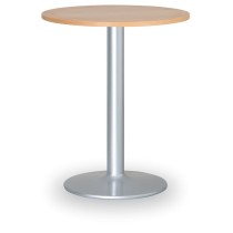 Konferenčný stolík FILIP II, priemer 800 mm, sivá konštrukcia, doska buk