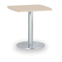 Konferenčný stolík ZEUS II, 660x660 mm, chrómovaná podnož