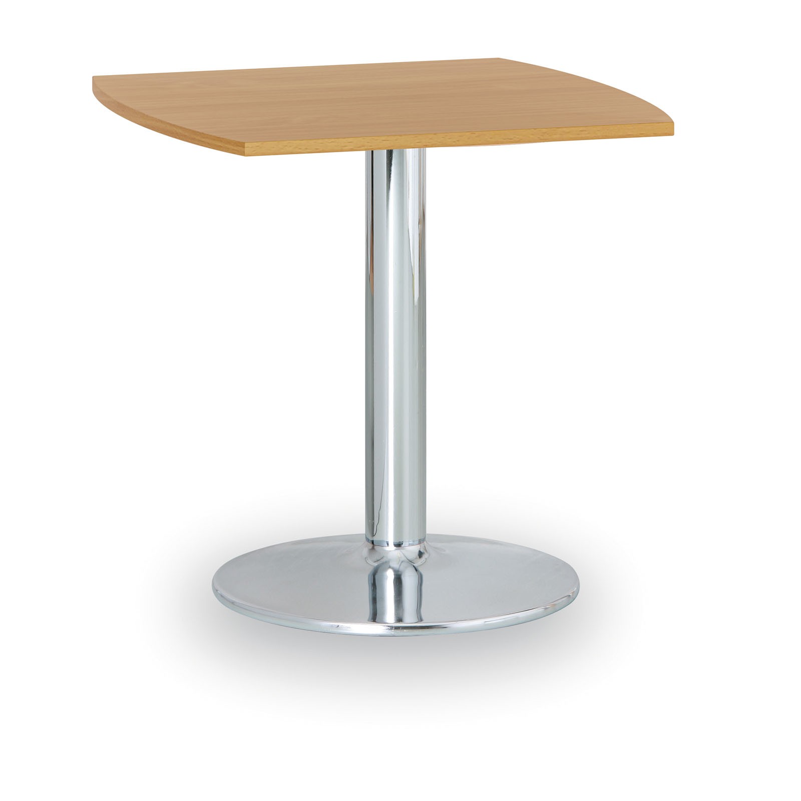 Konferenčný stolík ZEUS II, 660x660 mm, chrómovaná podnož, doska buk