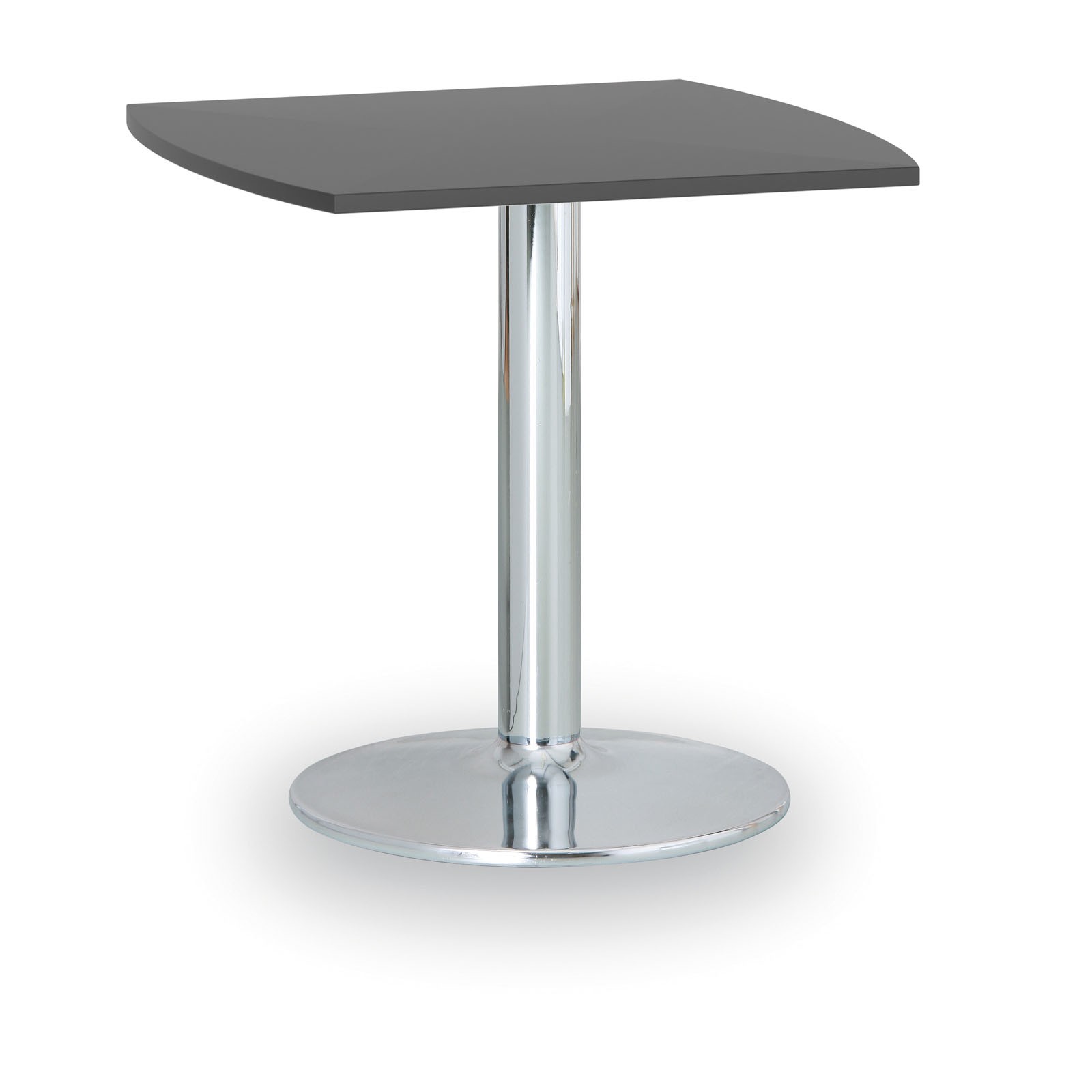 Konferenčný stolík ZEUS II, 660x660 mm, chrómovaná podnož, doska grafit