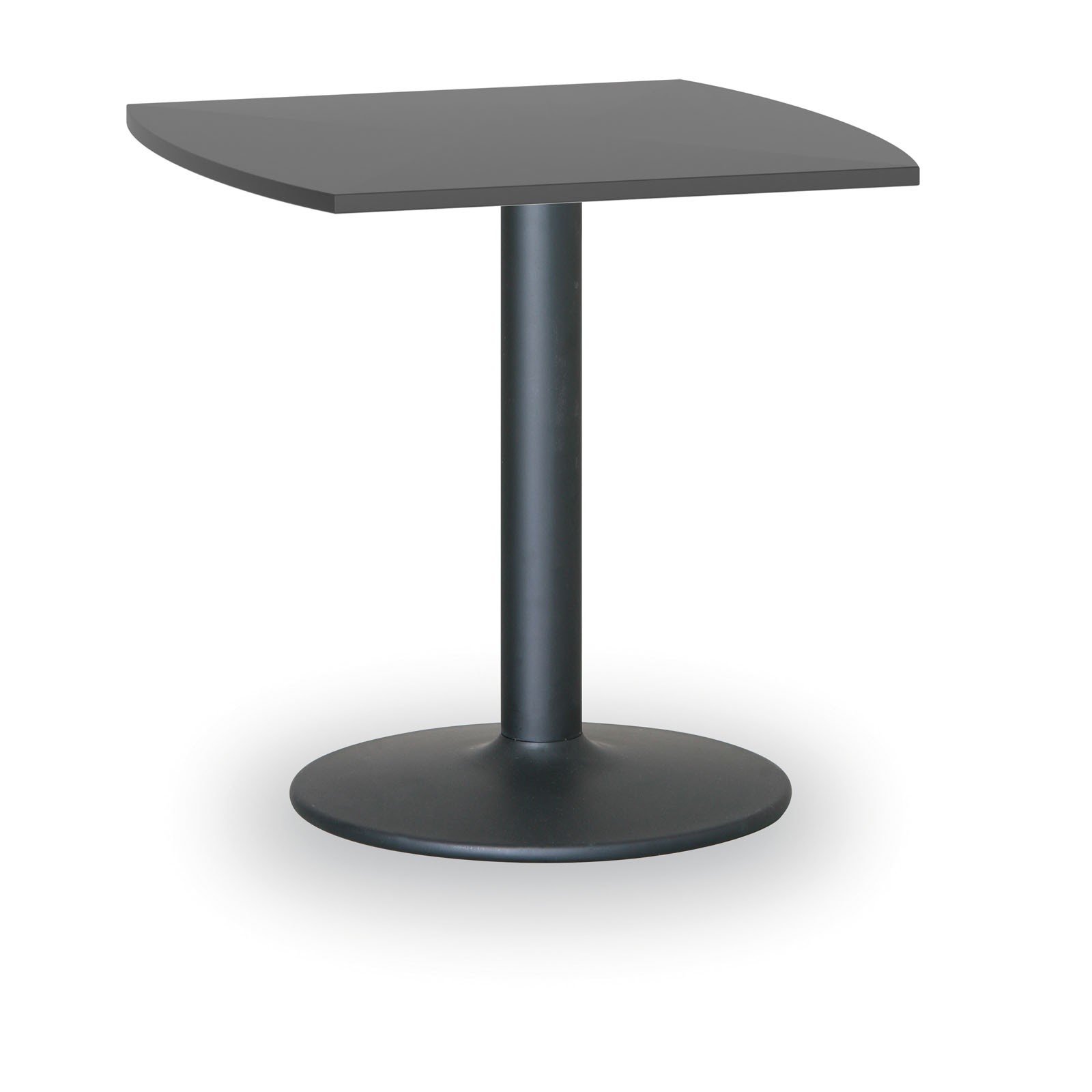 Konferenčný stolík ZEUS II, 660x660 mm, čierna podnož, doska grafit