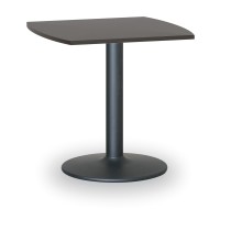 Konferenčný stolík ZEUS II, 660x660 mm, čierna podnož, doska wenge