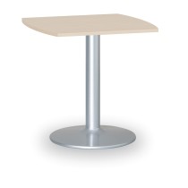 Konferenčný stolík ZEUS II, 660x660 mm, sivá podnož, doska breza