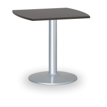 Konferenčný stolík ZEUS II, 660x660 mm, sivá podnož, doska wenge