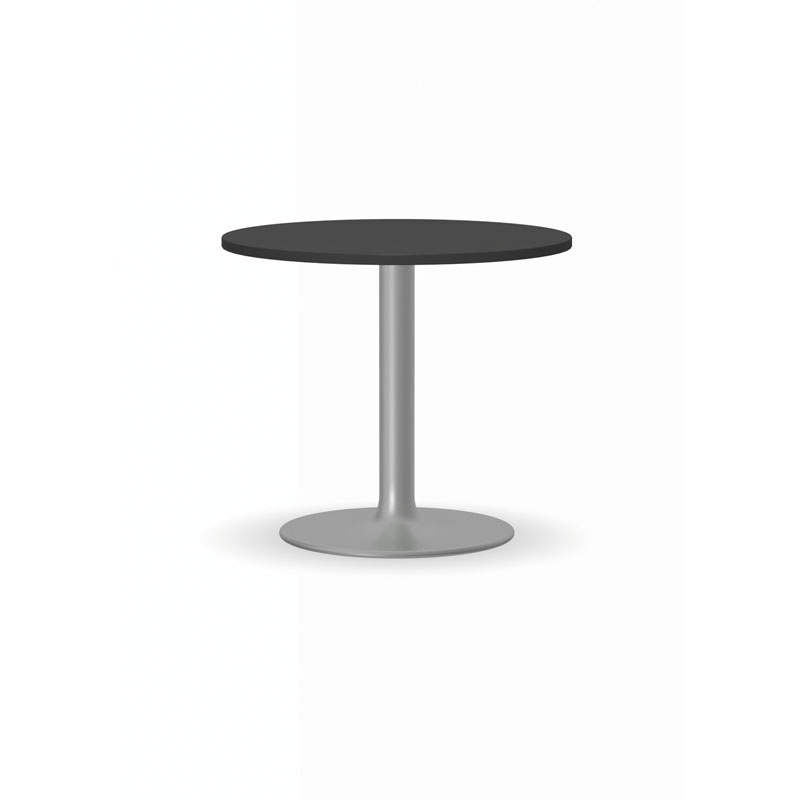 Konferenčný stolík ZEUS II, priemer 600 mm, sivá podnož, doska grafit