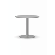 Konferenčný stolík ZEUS II, priemer 600 mm, sivá podnož, doska sivá