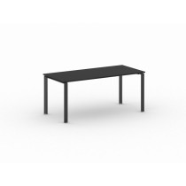 Konferenztisch, Besprechungstisch INFINITY 180x90 cm, Graphit, schwarzes Fußgestell