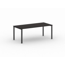Konferenztisch, Besprechungstisch INFINITY 200x90 cm, wenge, schwarzes Fußgestell