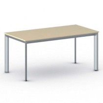 Konferenztisch, Besprechungstisch PRIMO INVITATION 1600 x 800 mm, graues Fußgestell, Birke