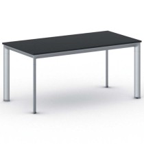 Konferenztisch, Besprechungstisch PRIMO INVITATION 1600 x 800 mm, graues Fußgestell, Graphit