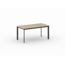Konferenztisch, Besprechungstisch PRIMO INVITATION 1600 x 800 mm, schwarzes Fußgestell, Buche