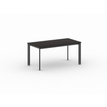 Konferenztisch, Besprechungstisch PRIMO INVITATION 1600 x 800 mm, schwarzes Fußgestell, Wenge